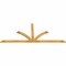 Ekena Millwork Richland Rough Sawn Timber Gable Bracket, Western Red Cedar, 108"W x 45"H x 2"D x 4"F, 10/12 Pitch GBW108X45X0204RIC00RWR - alternate 2